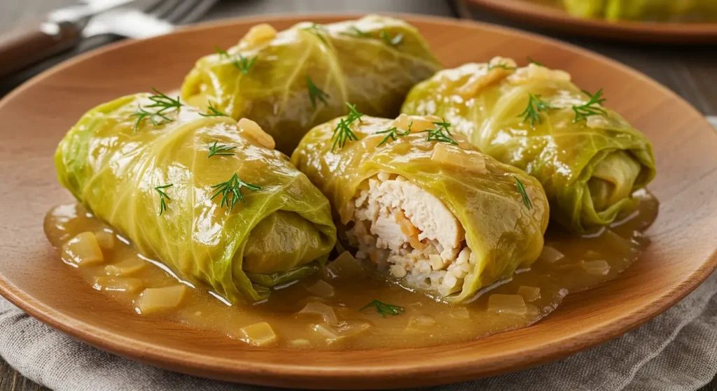 Polish Chicken and Cabbage Rolls