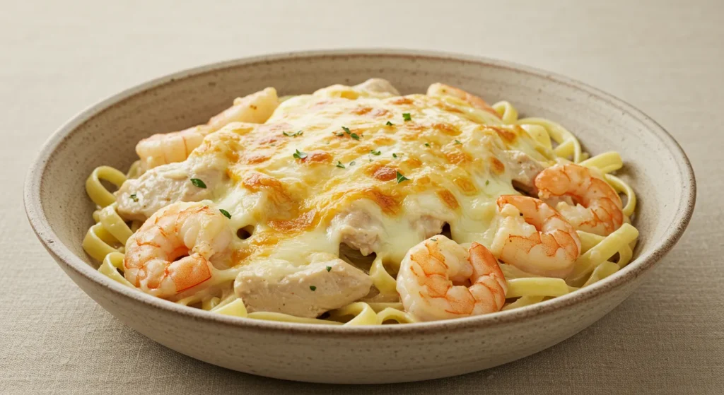 chicken and shrimp alfredo