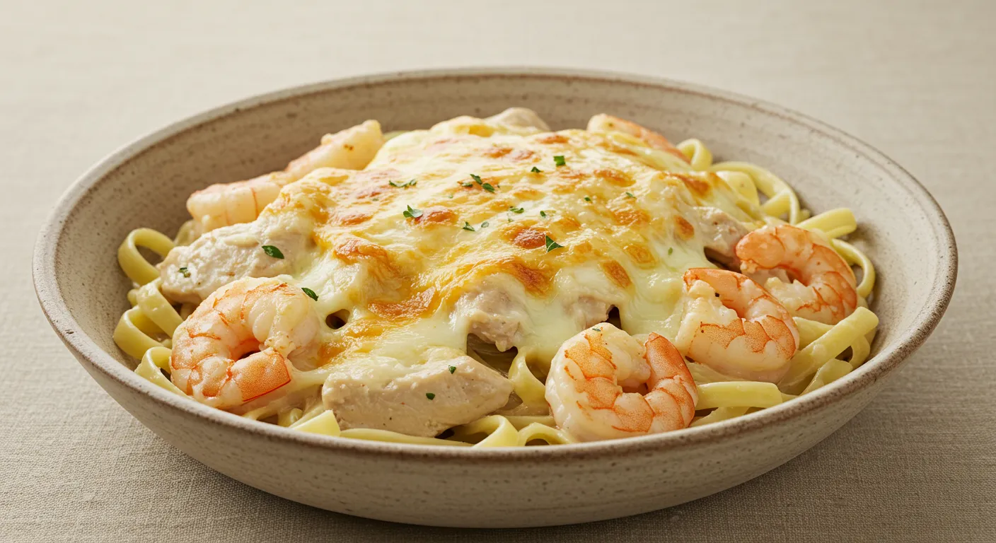 chicken and shrimp alfredo