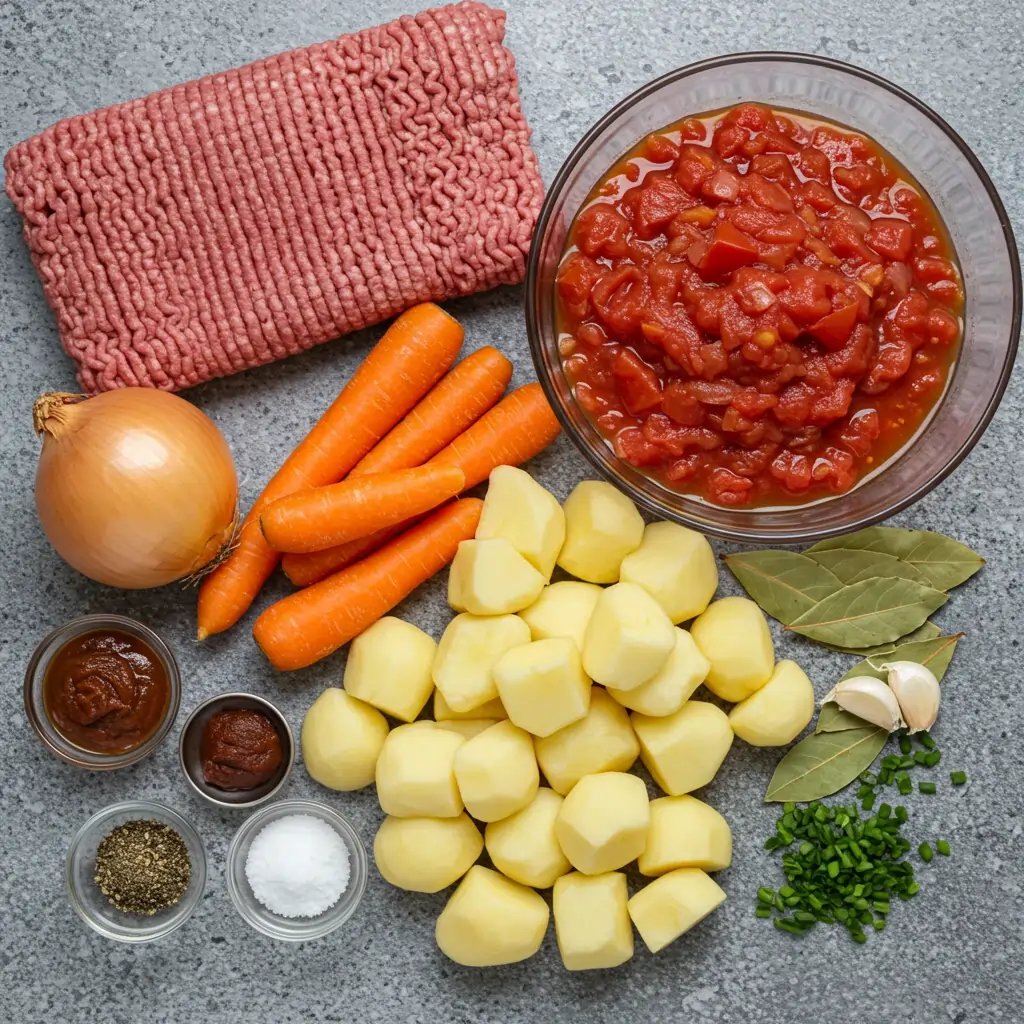 Key Ingredients for Vegetable Beef Soup Recipe