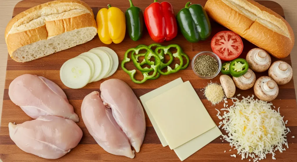 chicken philly cheesesteak
ingredients
